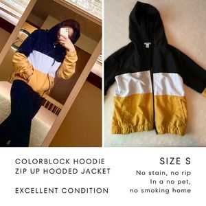 Forever21 Colorblock Track Zip Up Hoodie - Like NEW condition, size S